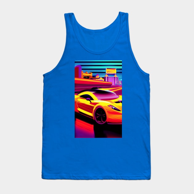 Fast car in Las Vegas Tank Top by Gaspar Avila